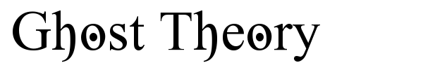 Ghost Theory font preview